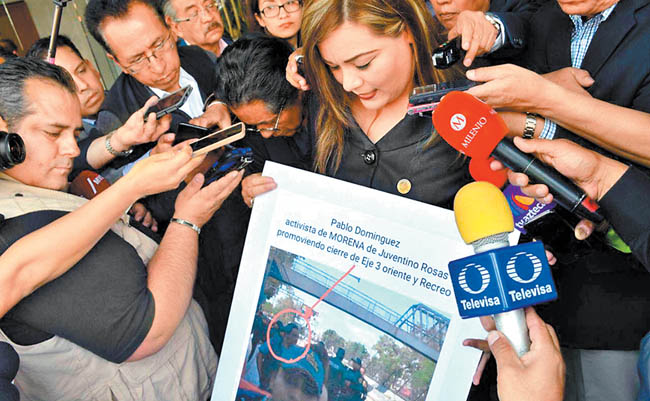 La ex delegada en Iztacalco acusa a simpatizantes de Morena. 