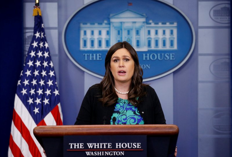 La portavoz de la Casa Blanca, Sarah Sanders.