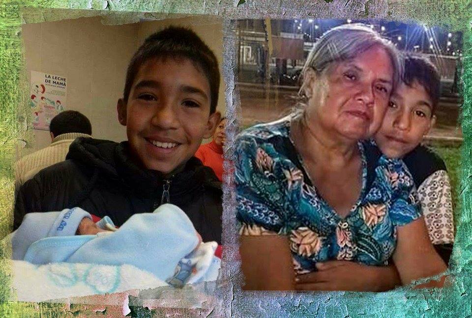 Facundo y su abuela Mercedes del Valle Ferreira.