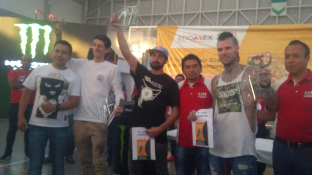Los tres primeros lugares del Azteca Jam en su categoría profesional