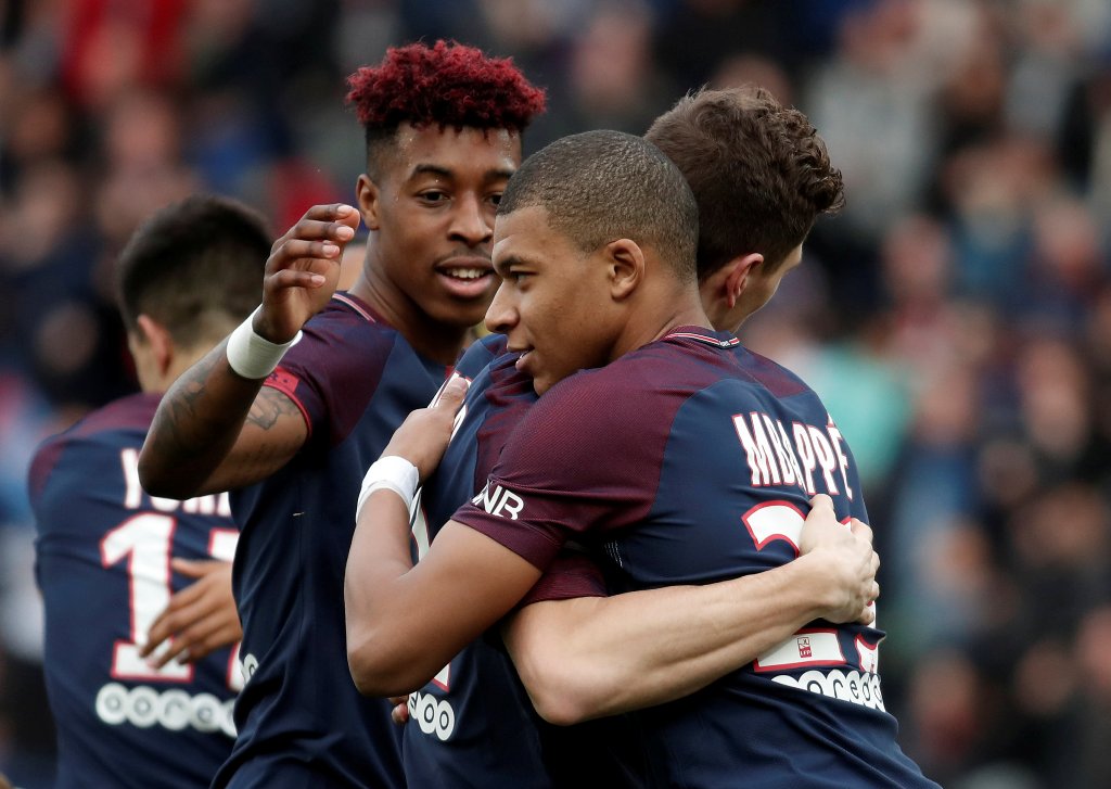Mbappe celebra una anotación