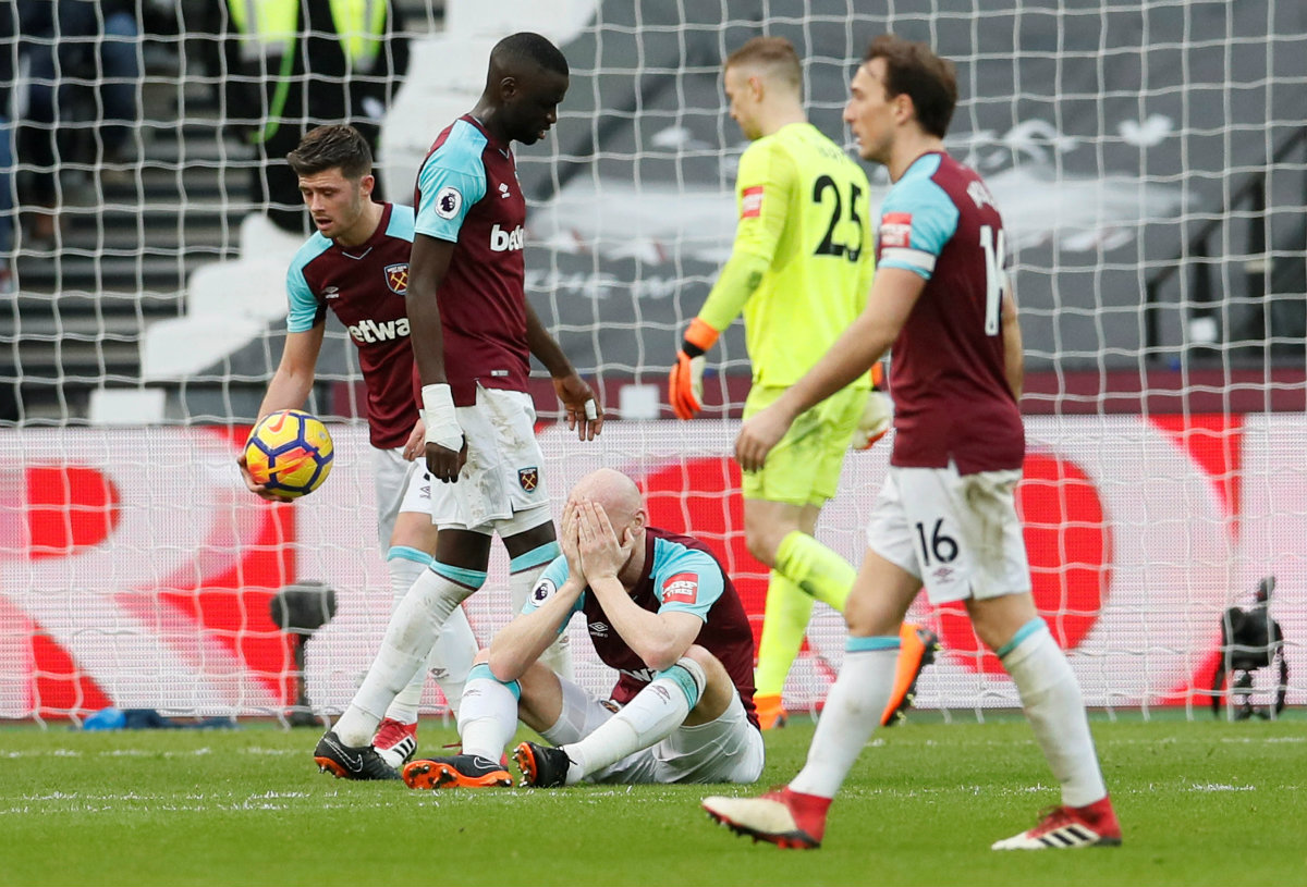 West Ham cae en su casa frente al Burnley