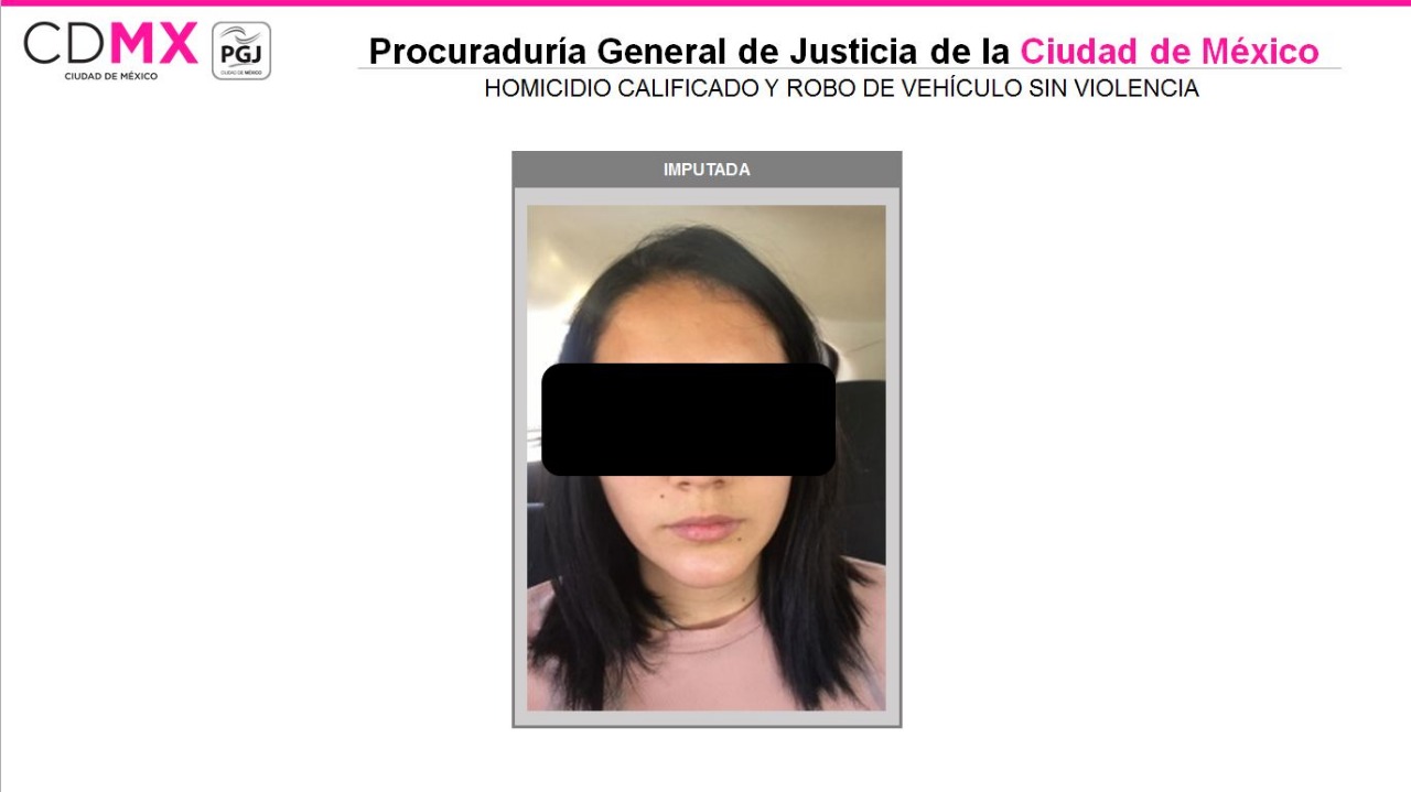 Un juez vinculó a proceso a la mujer por el delito de homicidio calificado y robo de vehículo.