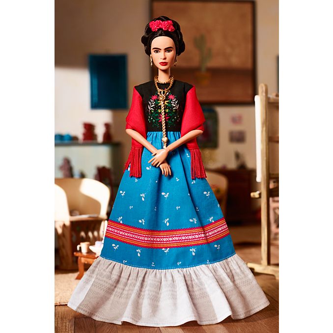 Así es como luce la Barbie con la apariencia de la artista Frida Kahlo.