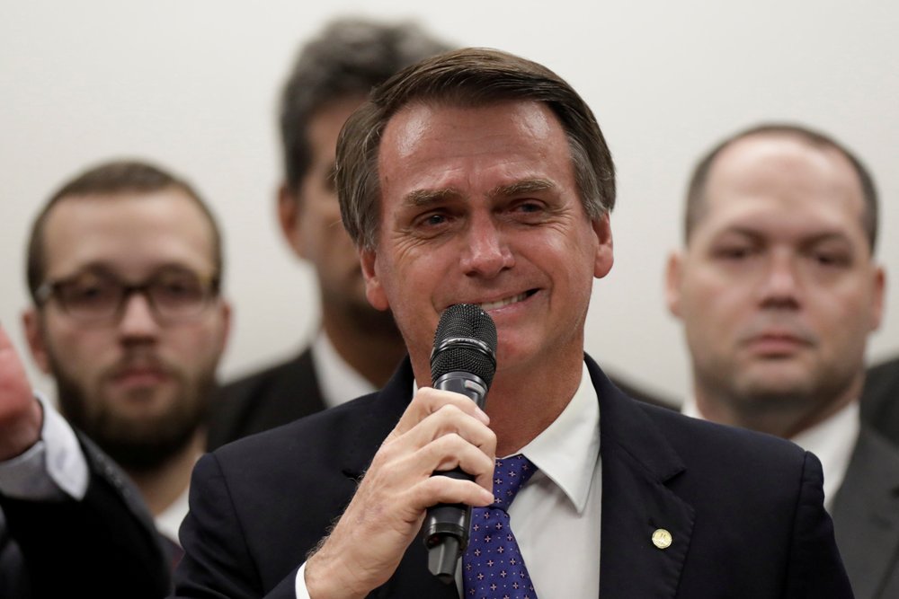 El candidato presidencial brasileño Jair Bolsonaro.