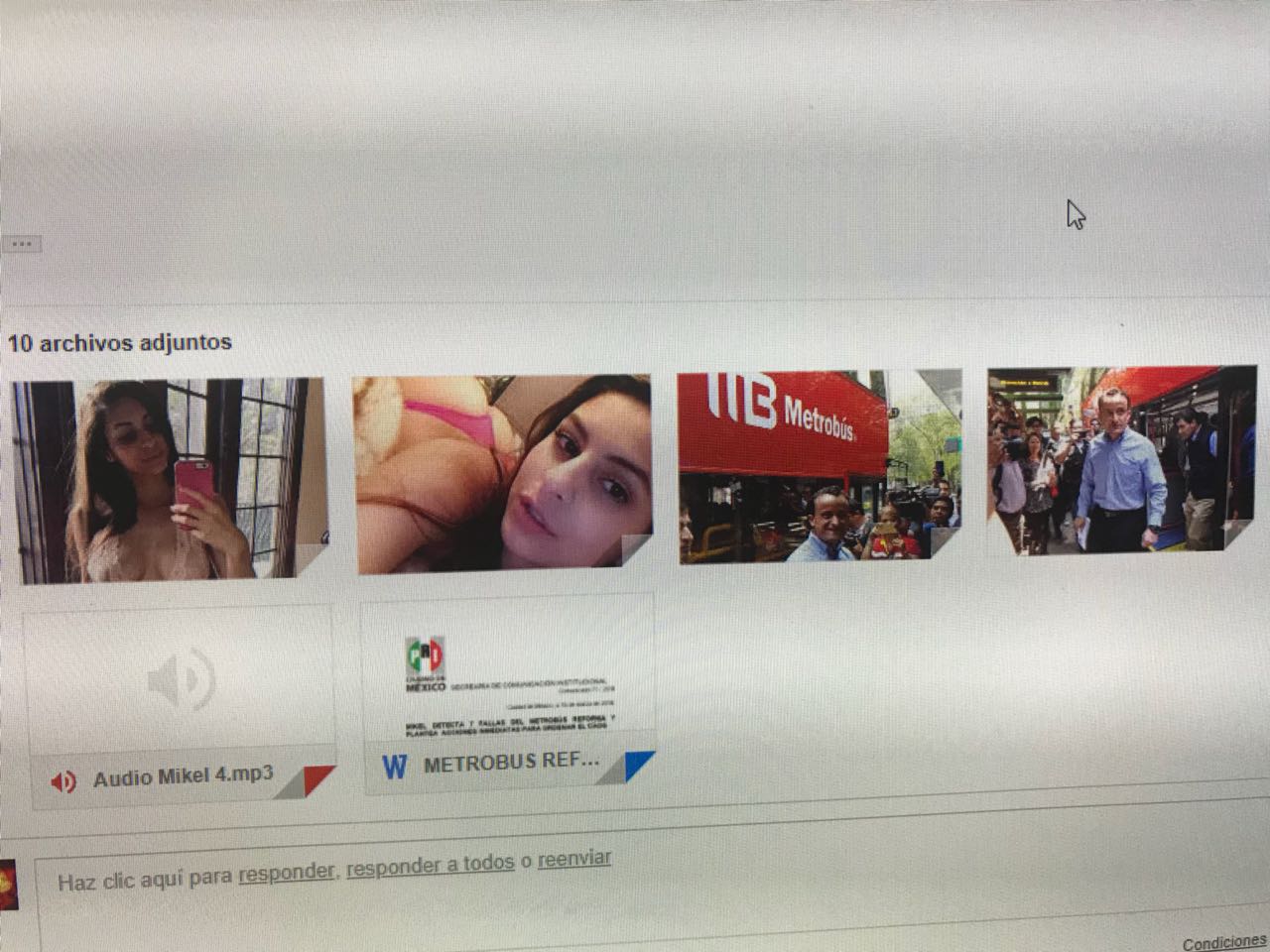 El equipo de comunicación social asegura que las fotografías adjuntadas en el correo se trata de un virus.
