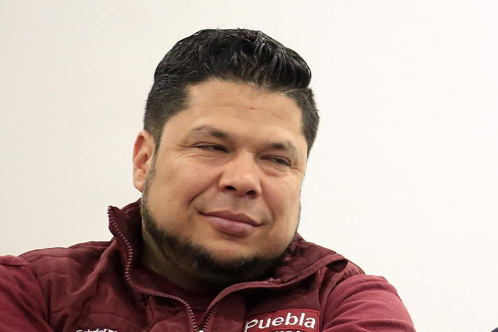 Gabriel Biestro Medinilla, dirigente estatal del Movimiento de Regeneración Nacional (Morena) en Puebla.