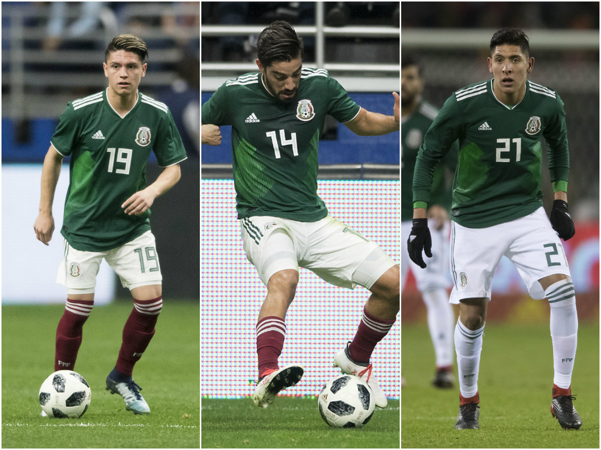 Jonathan Hernández, Rodolfo Pizarro y Edson Álvarez 