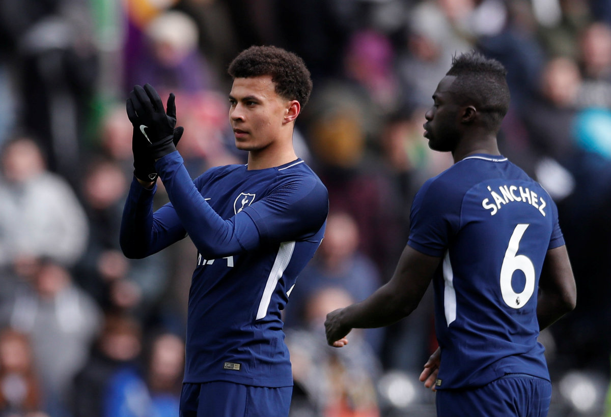 Dele Alli durante el encuentro del Tottenham y el Swansea