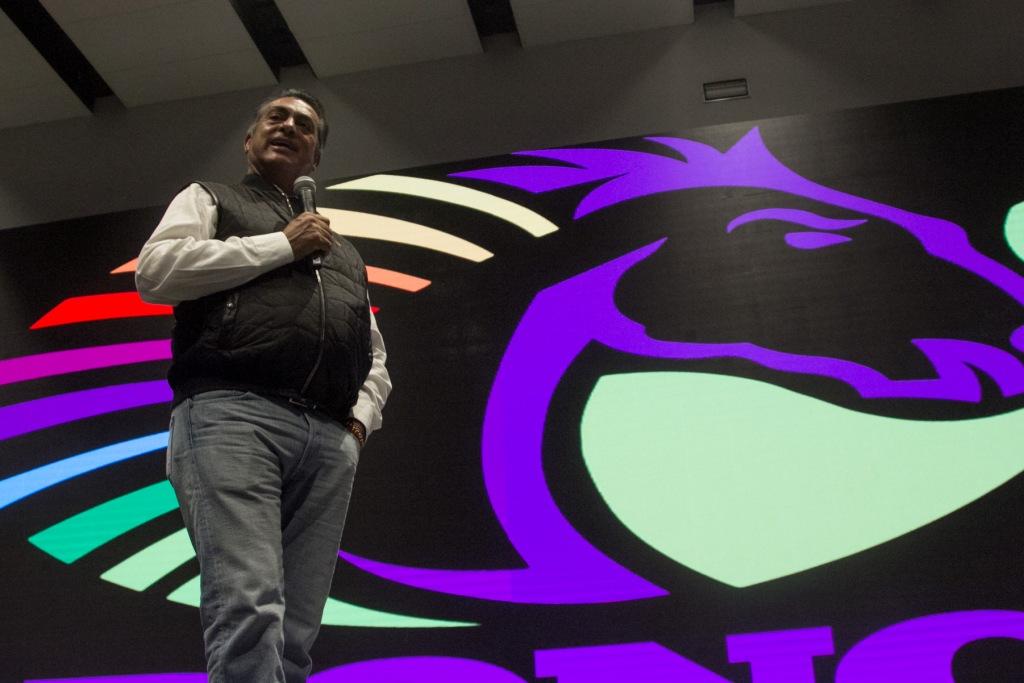 Jaime Rodríguez 'El Bronco', ex gobernador de Nuevo León, durante su participación en la Cumbre Mundial de Comunicación Política.
