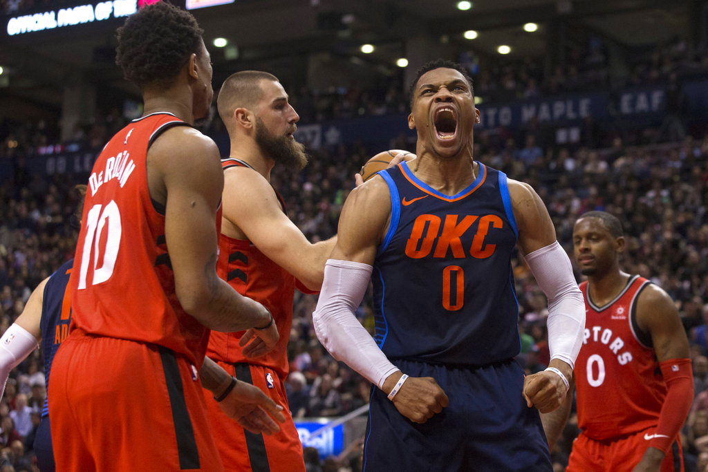 Russell Westbrook fue clave en el triunfo del Thunder