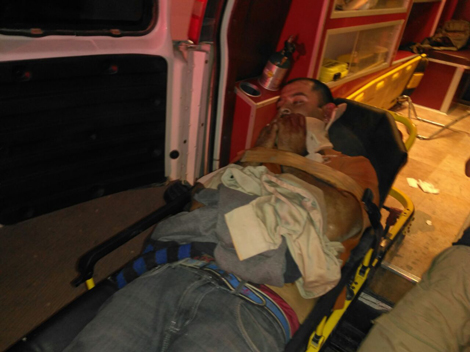 El afectado fue trasladado a un hospital de la localidad.