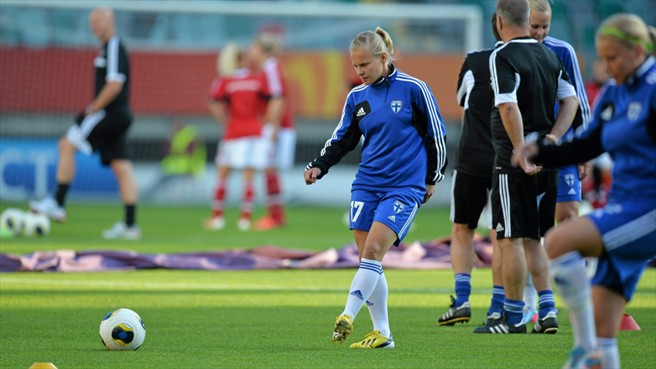 Jugadoras de la selección femenil de Finlandia