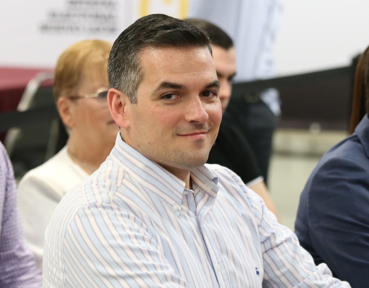 Mauro Guerra Villareal, dirigente albiazúl. 