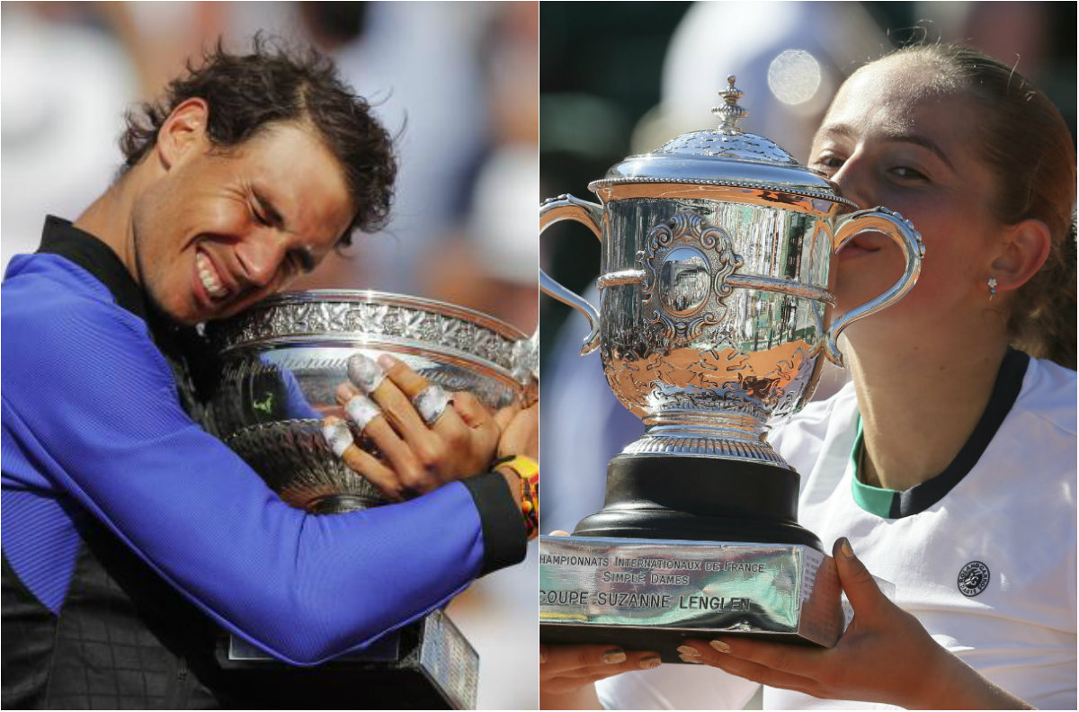 Rafael Nadal y Jelena Ostapenko, ganadores de Roland Garros 2017