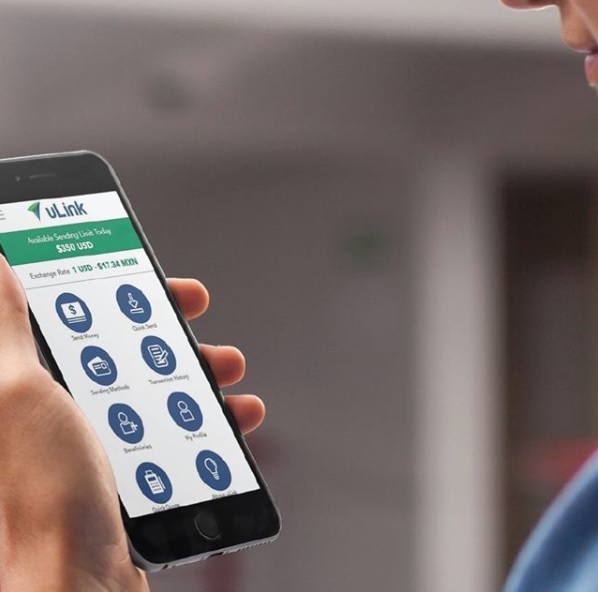 La app uLink de UniTeller (la remesadora de Grupo Financiero Banorte) 