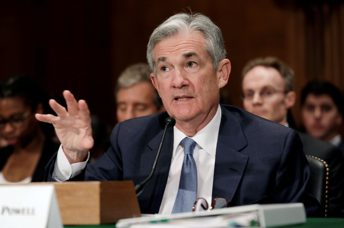 Jerome Powell, presidente de la Reserva Federal de EU.