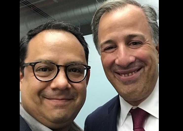 Rodrigo Iván Cortés, presidente del FNF, y José Antonio Meade, candidato presidencial de la coalición 'Todos por México'
