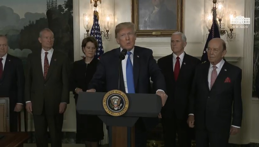 El presidente de Estados Unidos, Donald Trump, anunció aranceles a China.