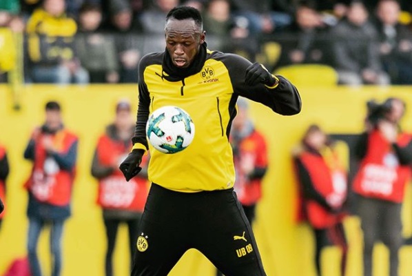 Usain Bol entrenó con el Borussia Dortmund