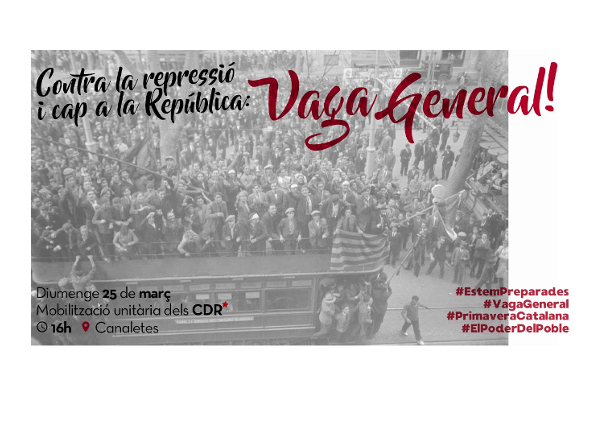 Los Comités de Defensa de la República, grupos autoorganizados de independentistas radicales, llamaron a manifestarse en las Ramblas 