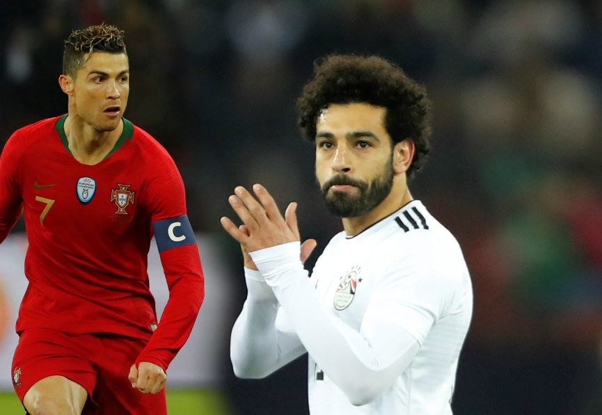 Cristiano Ronaldo y Mohamed Salah