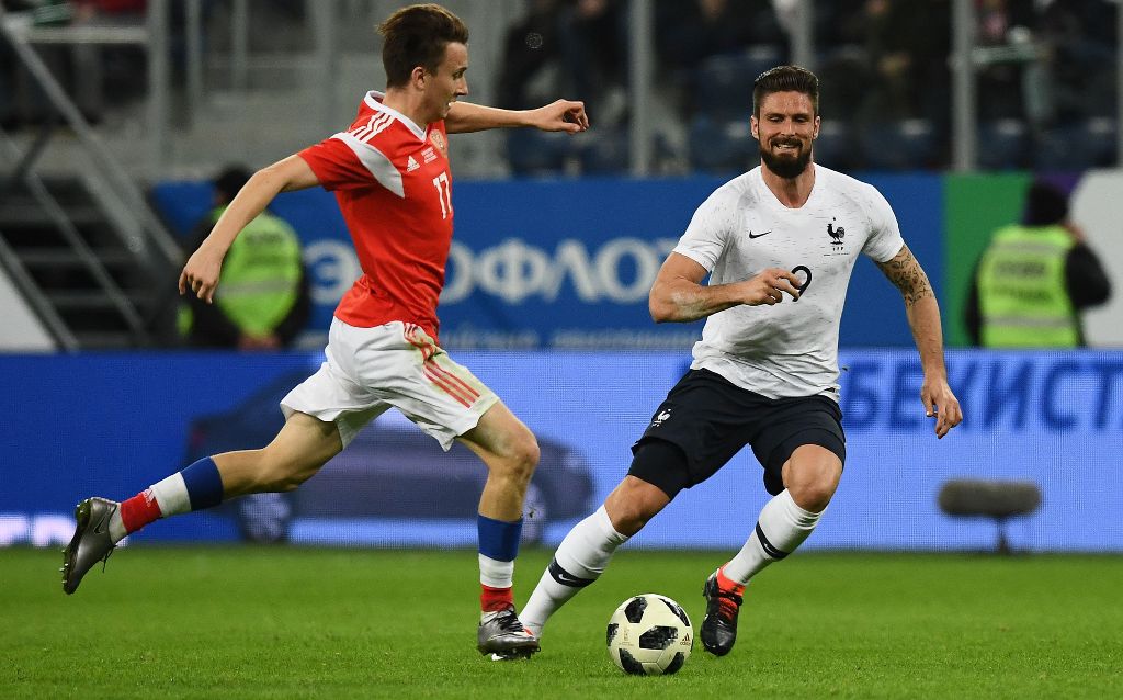 Francia venció a Rusia en duelo amistoso 