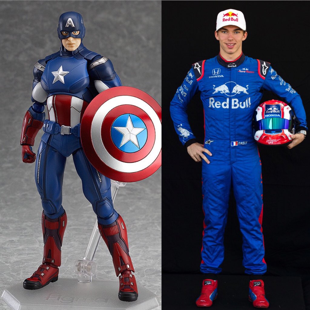 Pierre Gasly, piloto de la F1 y su comparación con el Capitán América
