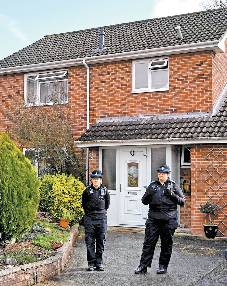 La residencia del ex doble espía en Salisbury, sur de Inglaterra. 
