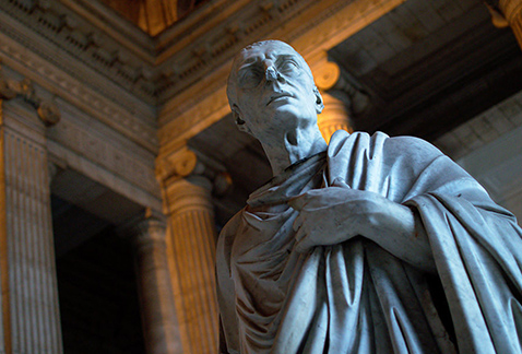 Busto de Marco Tulio Cicerón en el Palacio de Justicia de Bruselas