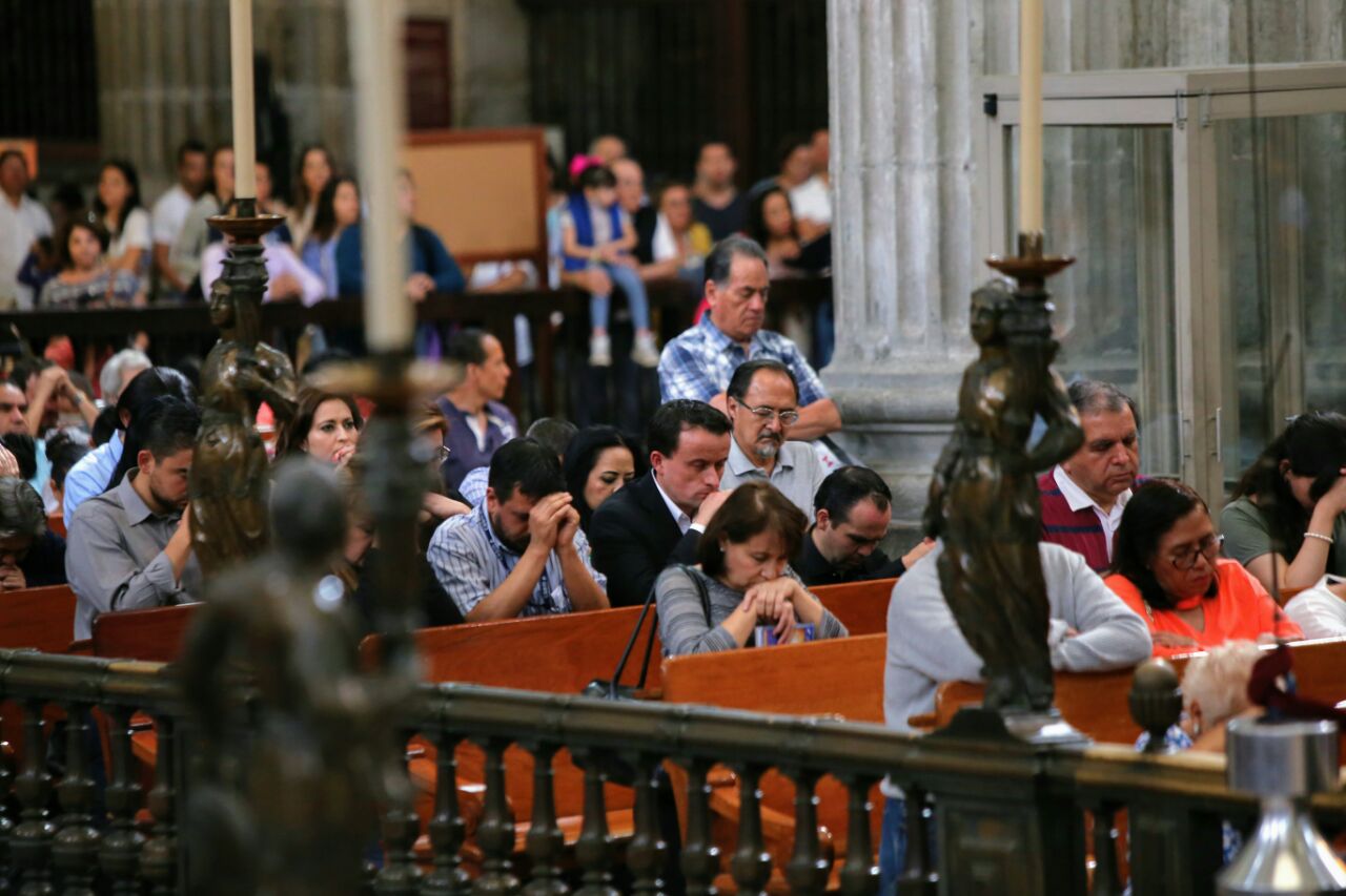 Después de salir de la Catedral Metropolitana, Mikel dijo que no fue a hacer proselitismo.