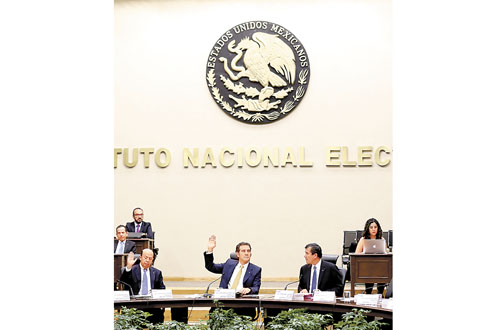 Sesión del instituto electoral. 
