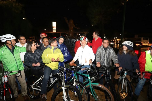 Durante la pedalada. 