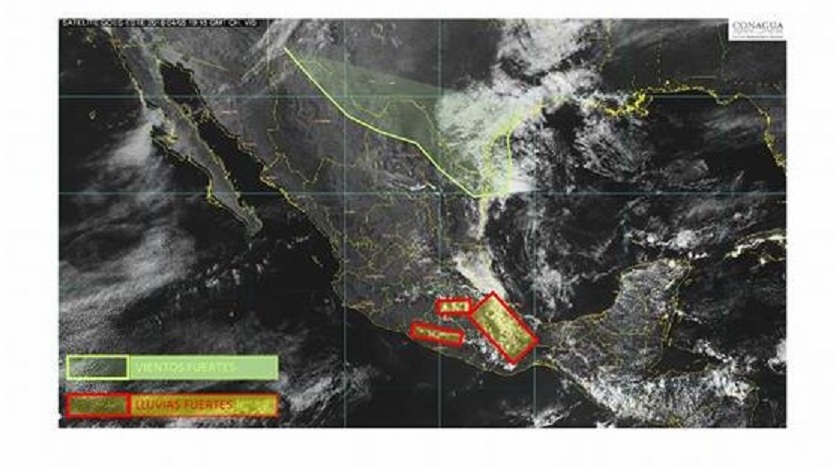 La alerta está basada en la información del Servicio Meteorológico Nacional dependiente de la Comisión Nacional de Agua (CONAGUA)