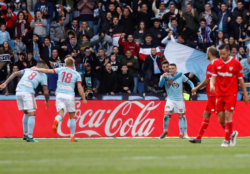 Celta de Vigo golea al Sevilla de Miguel Layún