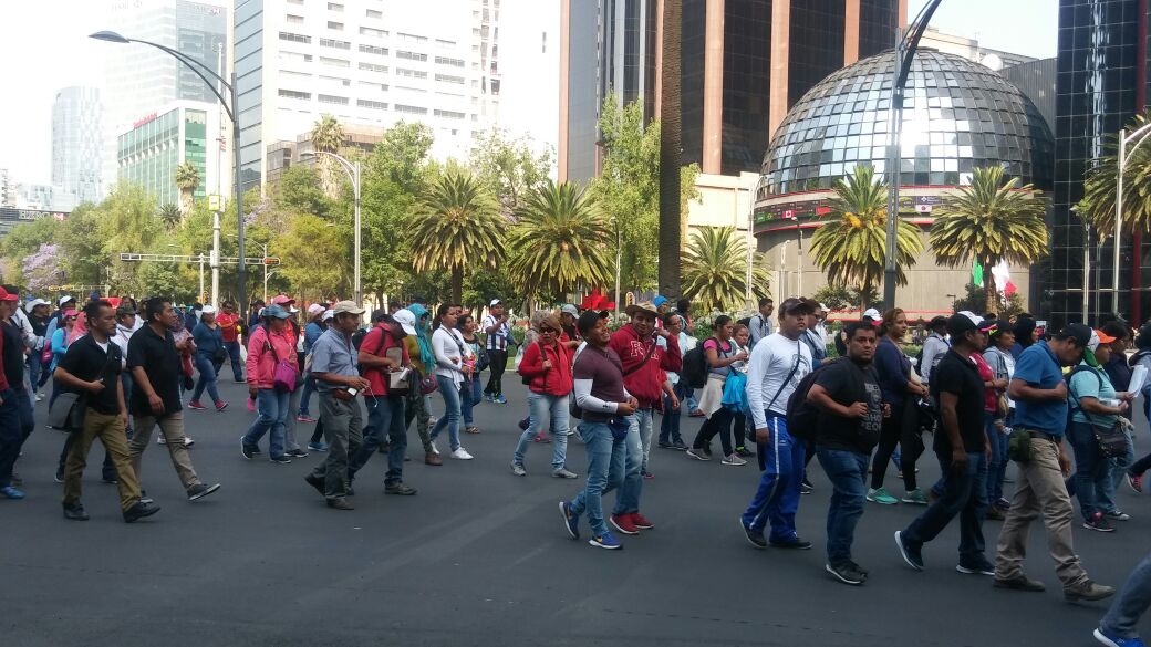 Los manifestantes son provenientes de varios estados del país como Guerrero, Chiapas, Zacatecas Oaxaca y Guerrero 