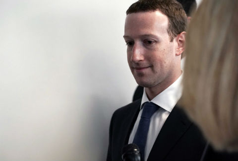 Mark Zuckerberg a su llegada al Capitolio de Estados Unidos. 