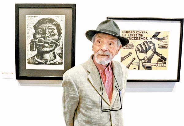 Óleos y xilografías en color evidencian una técnica depurada.