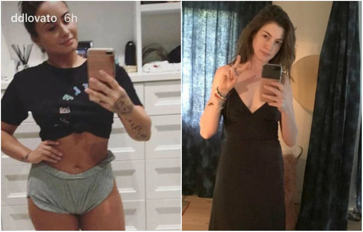 Lovato y Hathaway hablan sobre sus estrías y obesidad.