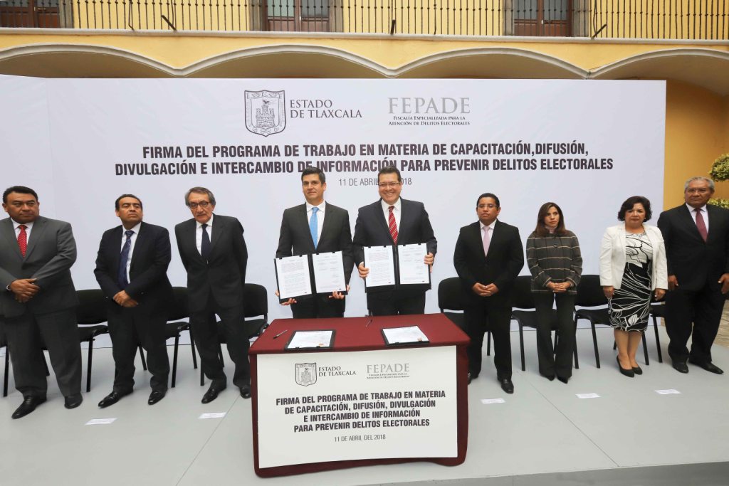 Se celebró la firma del Programa de Trabajo en Materia de Capacitación, Difusión, Divulgación e Intercambio de Información para Prevenir Delitos Elect