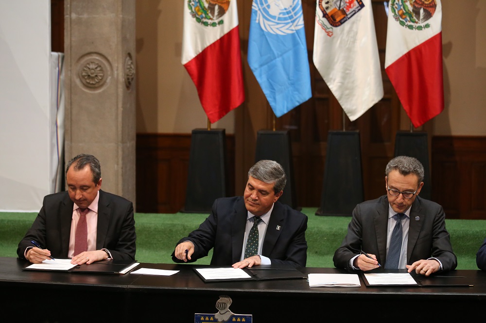 En el convenio colaboran la Secretaría de Finanzas y Tesorería General del Estado, la Coordinación Ejecutiva, y la Contraloría y Transparencia Guberna