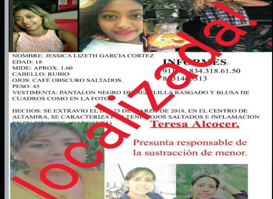 El caso de Jessica provocó varias protestas en Altamira.
