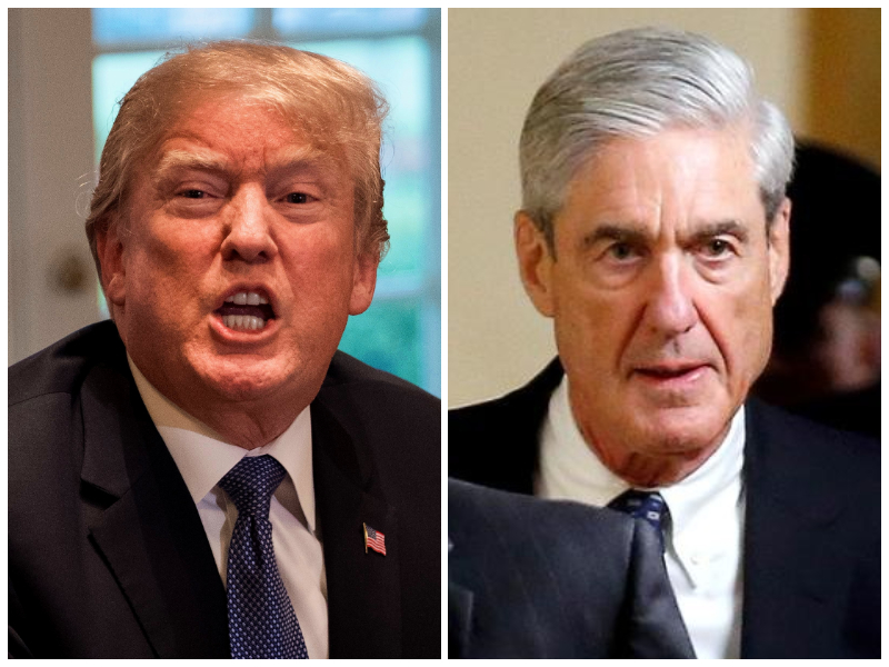 El presidente de EU, Donald Trump, y el fiscal especial, Robert Mueller.