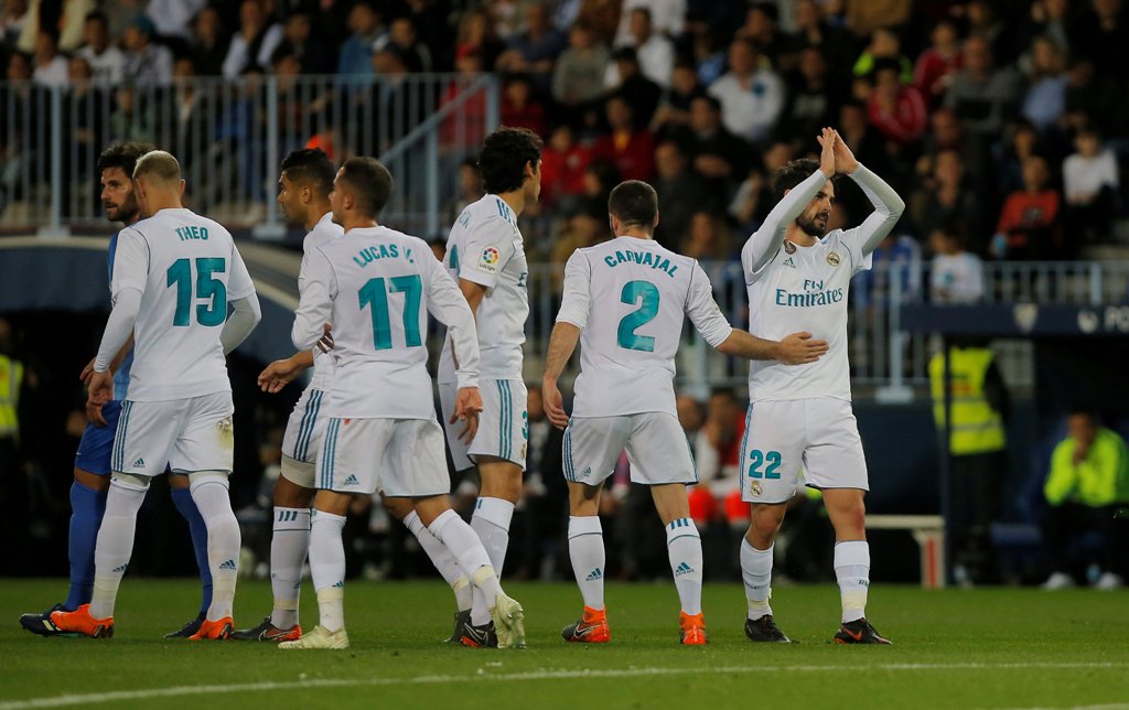 Sin Cristiano Ronaldo, Real Madrid se impone al Malaga