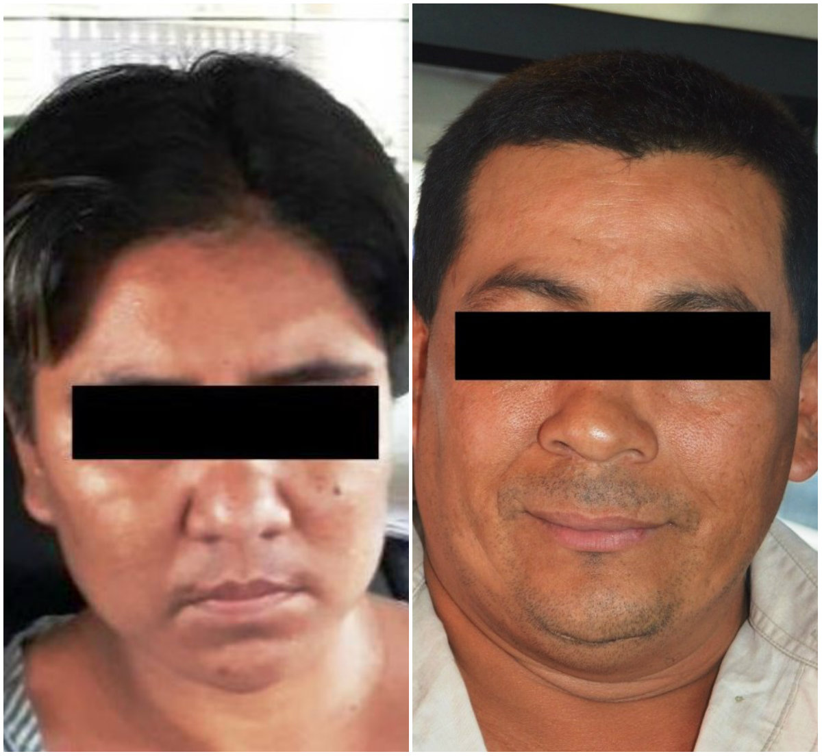 Los detenidos fueron identificados como María Pablina, de 29 años de edad, y Carlos Z. de 43.  