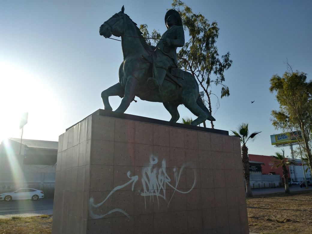 La escultura de Pancho Villa fue realizada por Cuauhtémoc Zamudio.