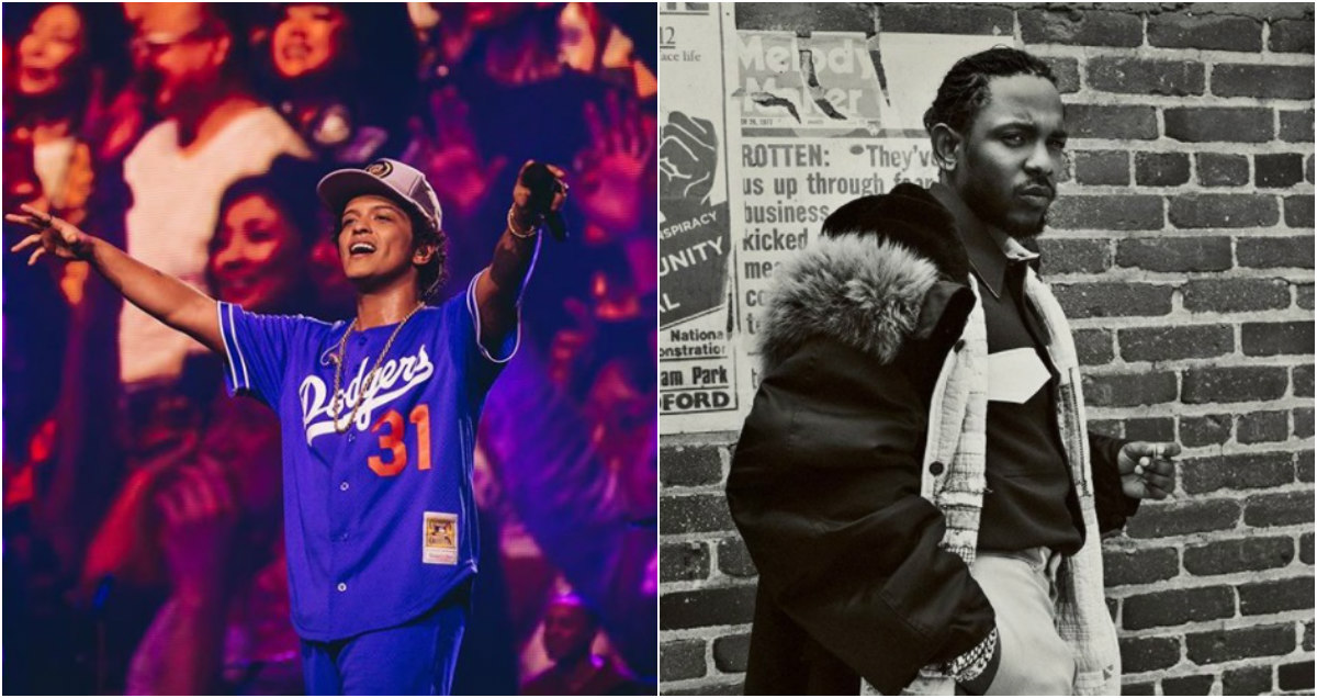 Kendrick Lamar y Bruno Mars, favoritos en los premios Billboard.