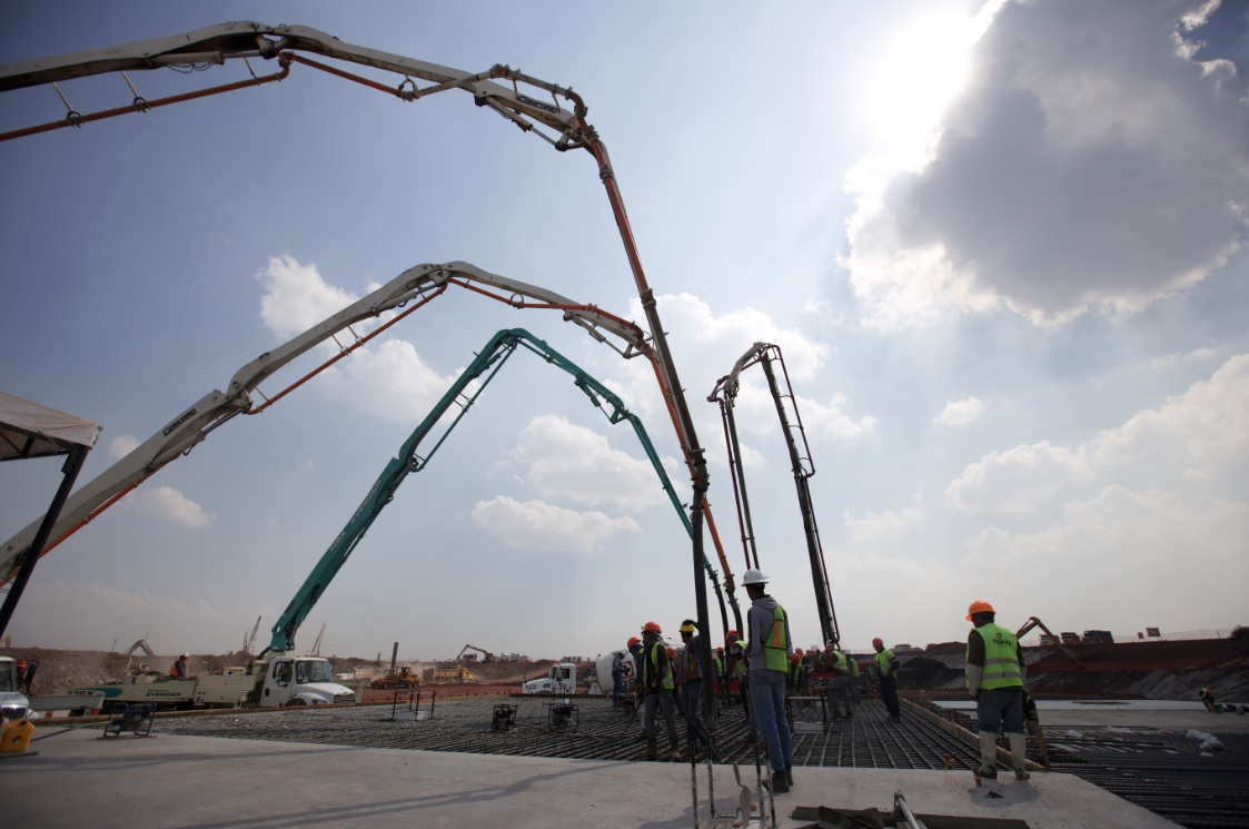 Obras del Nuevo Aeropuerto Internacional de México.