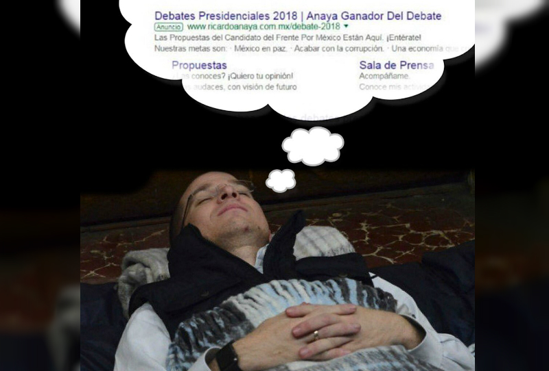 Tatiana Clouthier aseguró que Ricardo Anaya está "pagando por un sueño" con el anuncio que pautó en Google que lo da por vencedor del primer debate. 