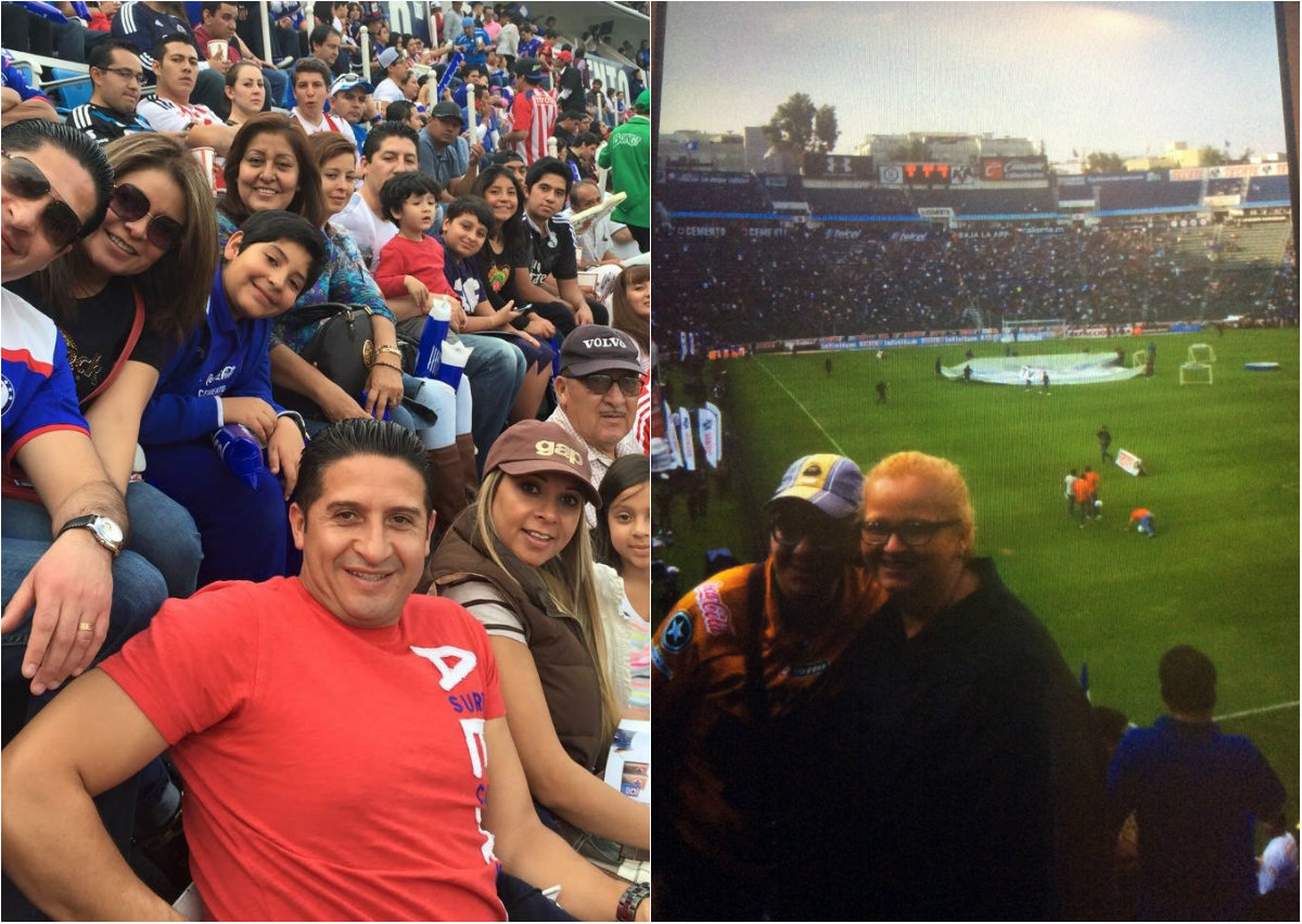 Aficionados de Cruz Azul y Pumas en el Estadio Azul (Especial)